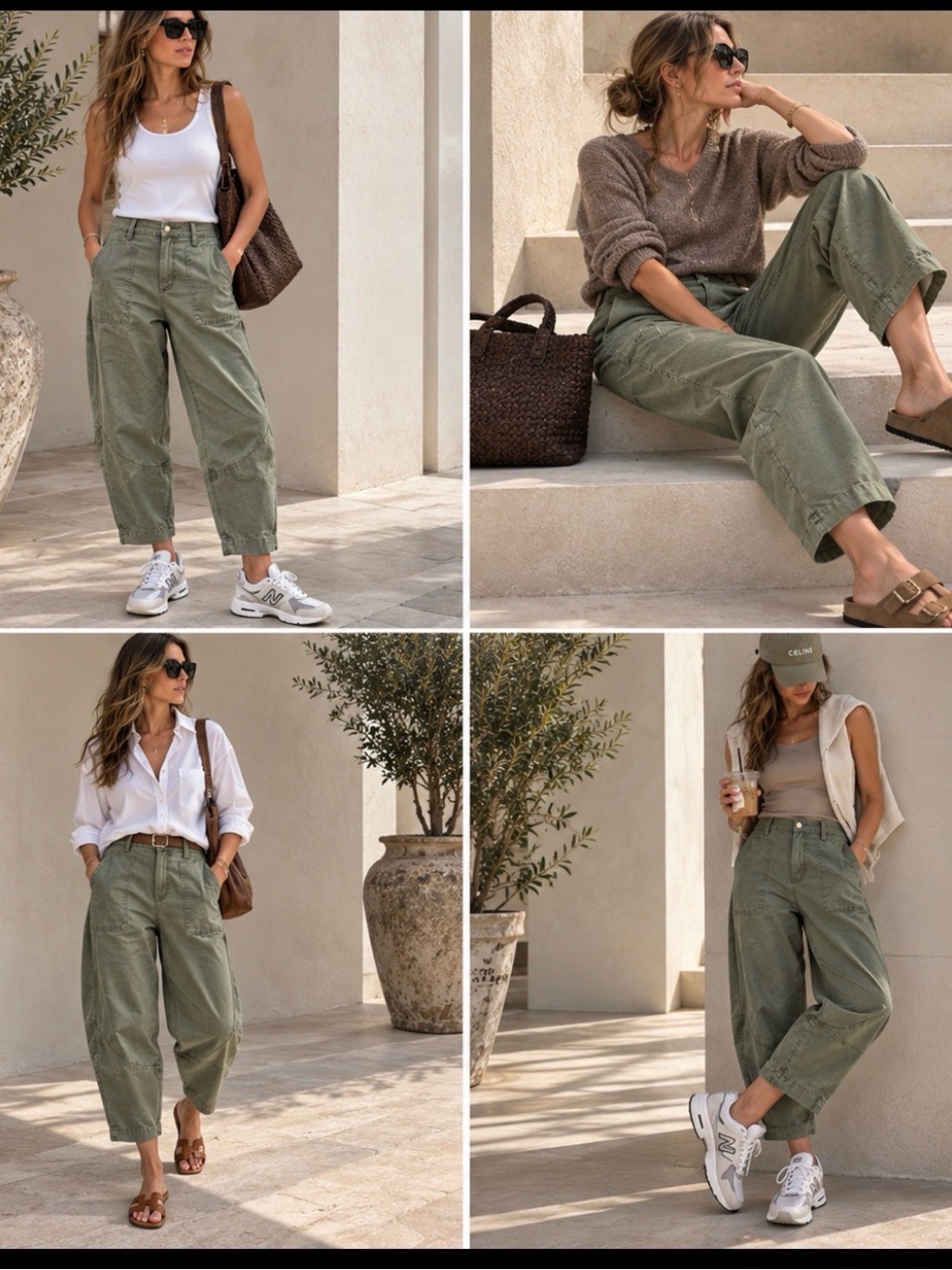 🔥ANTROPOLOGIe  Olive Green BARREL Utility LINEN blend Pants Sz 26 Price Firm
